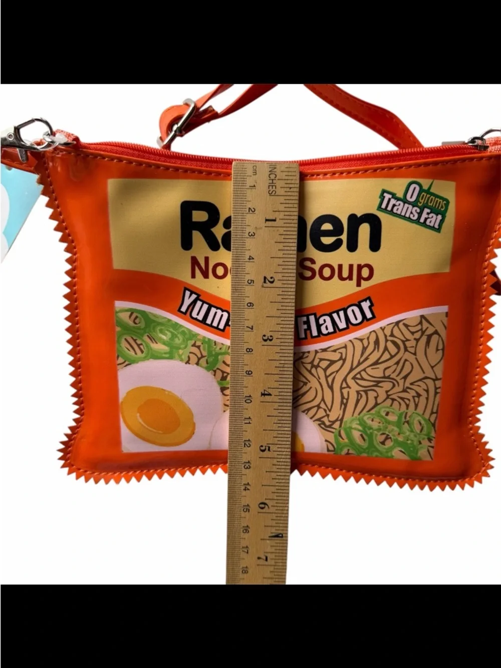 Playful Orange Ramen-Inspired Crossbody Bag